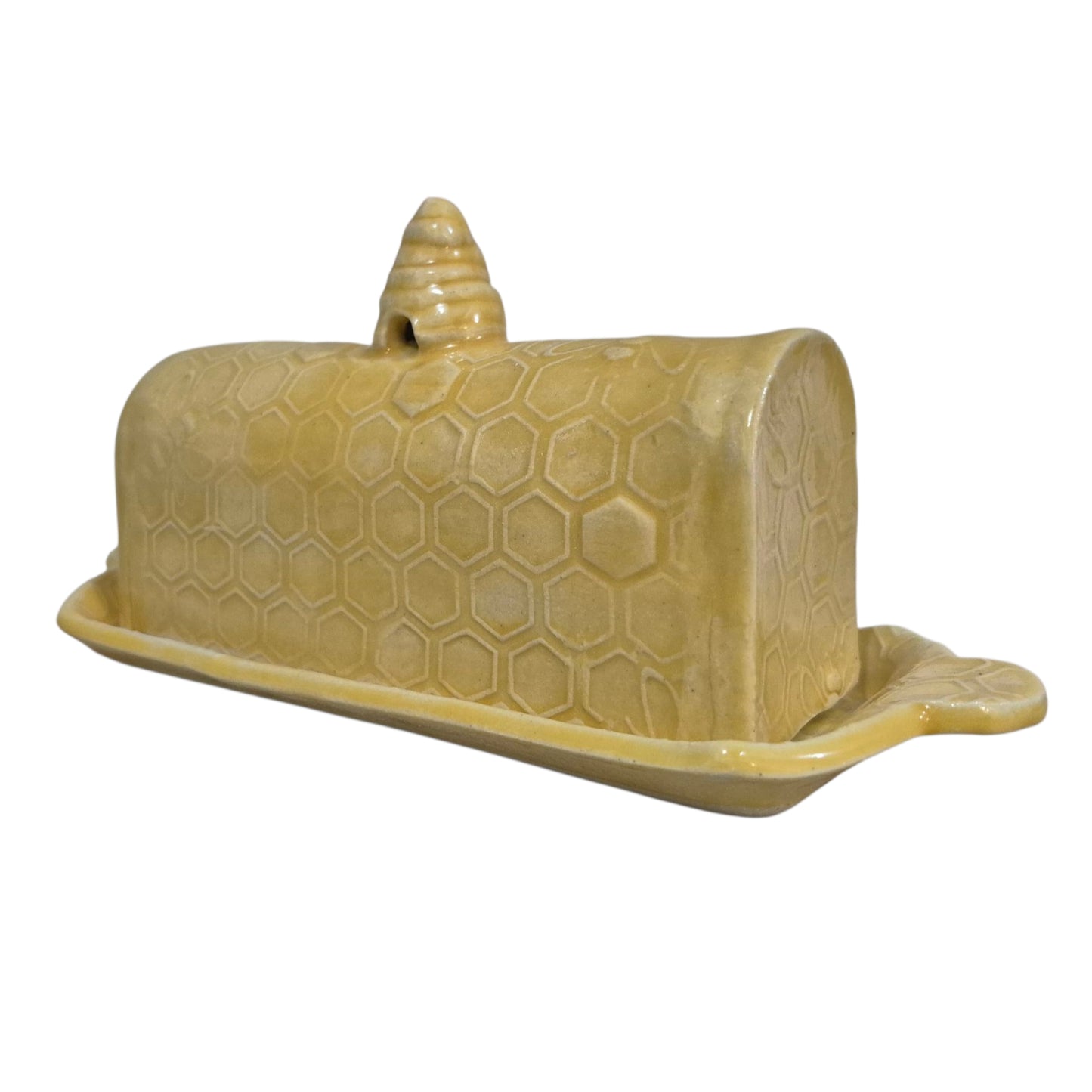 Beehive butter dish