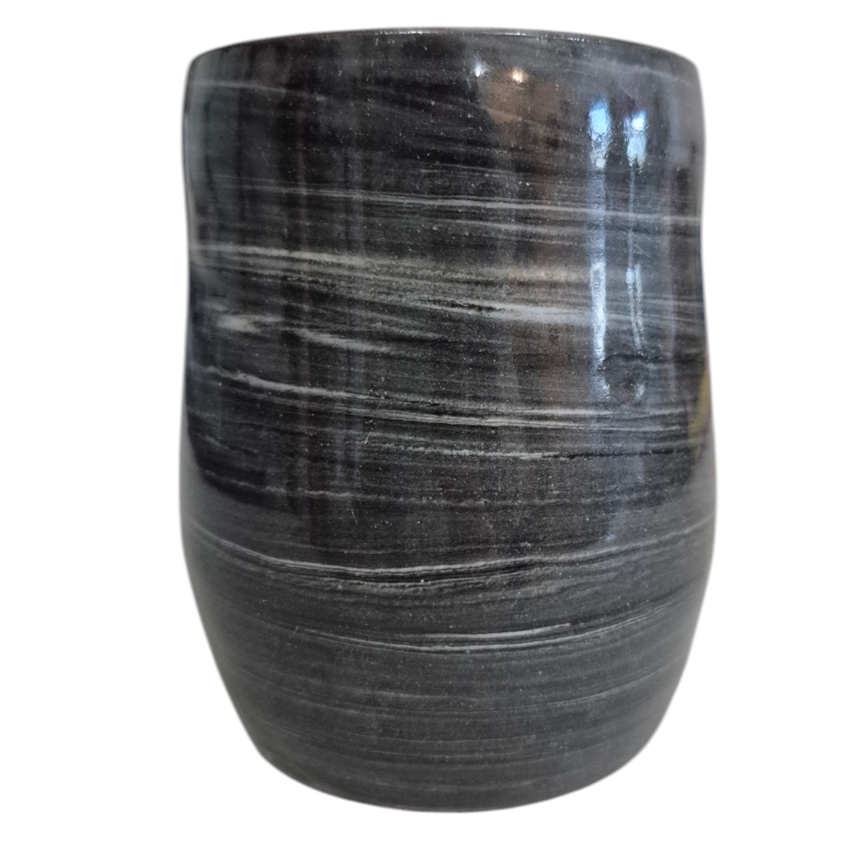 Handmade Black and White Marbled Wine Tumbler