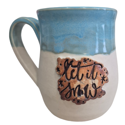 Handmade "Let it Snow" Mug