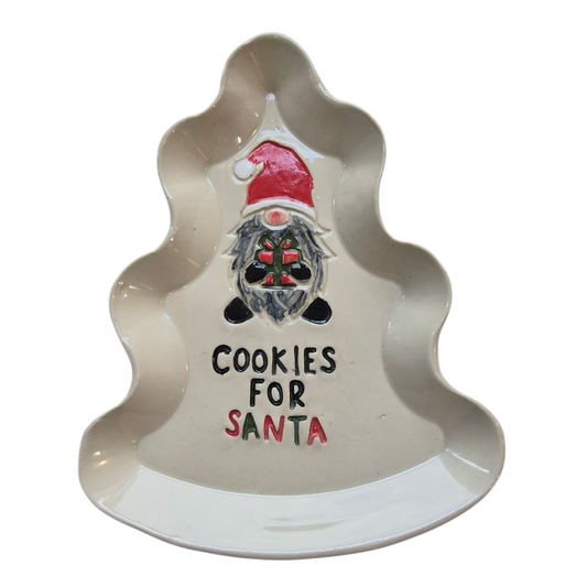 Gnome Cookies for Santa Plate