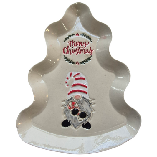 Merry Christmas Gnome Plate