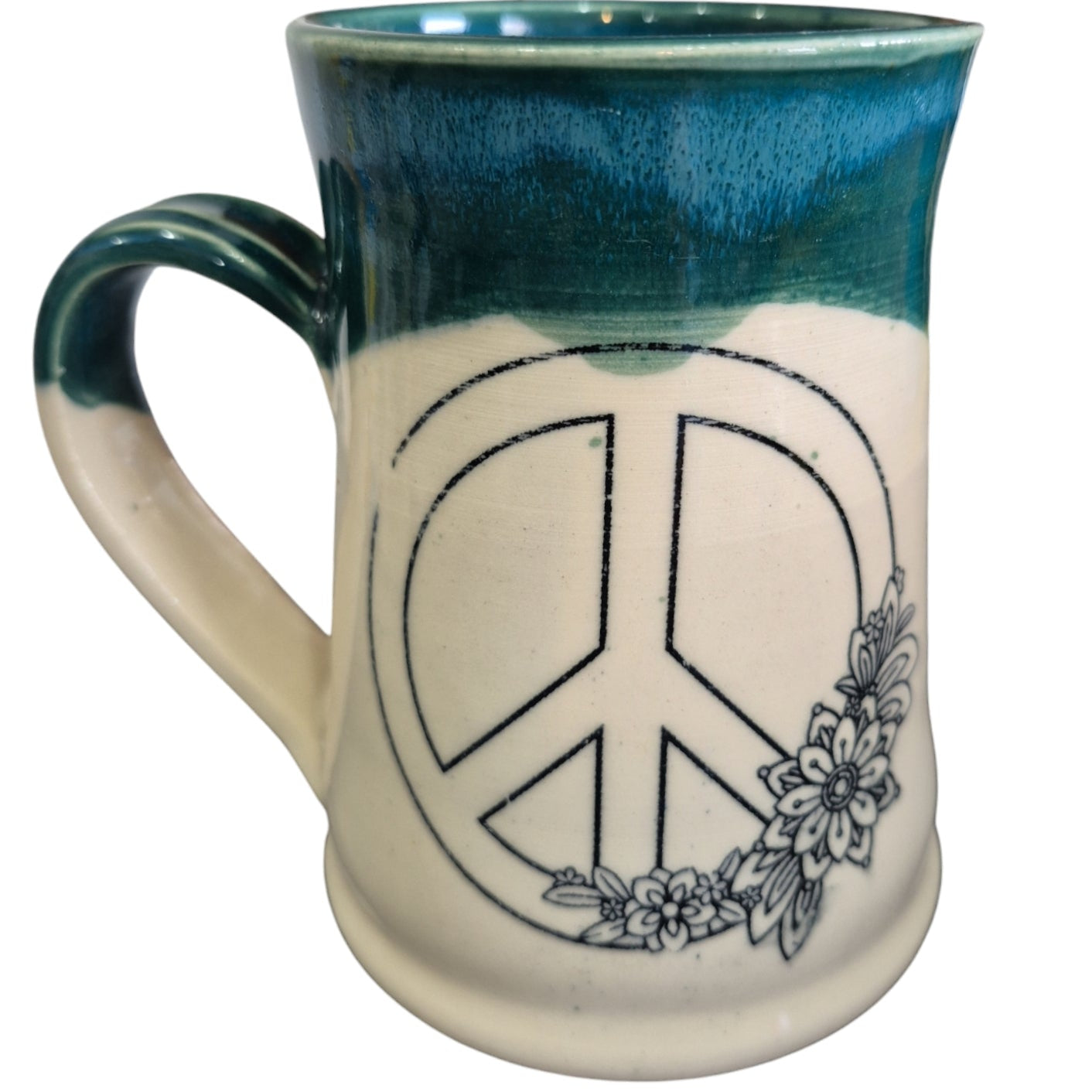 Handmade Peace Sign Hippy Mug