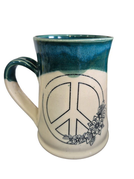 Handmade Peace Sign Hippy Mug